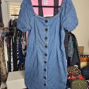 INC International Concepts Blue Denim Blouse